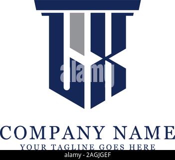 L'inspiration initiale X dessins de logos, logo L X vecteur, peut utilisé entreprise, finances, sport modèle logo Illustration de Vecteur