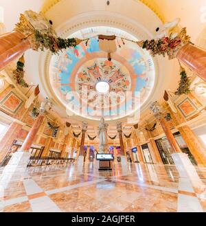 Las Vegas, DEC 25 : vue de l'intérieur de l'hôtel Caesars Palace le Déc 25, 2017 à Las Vegas, Nevada Banque D'Images