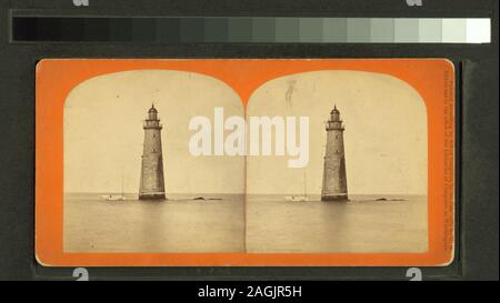 Du récif minot de Minot Phare Phare du récif. ; Minot's Ledge Phare. Banque D'Images