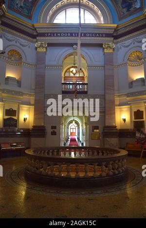 Vue intérieure de l'édifice du Parlement canadien à Victoria, en Colombie-Britannique. Banque D'Images