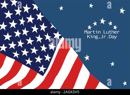 Martin Luther King Day anniversaire - drapeau américain résumé fond vecteur Illustrator Illustration de Vecteur