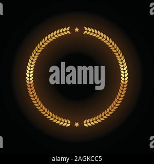 Golden Circle Award de laurel. Illustration de Vecteur