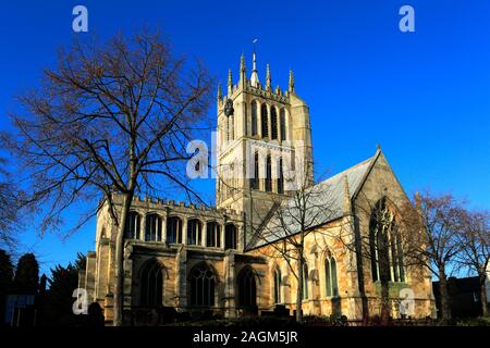 Église St Marys, ville de marché de Melton Mowbray, Leicestershire, Angleterre Banque D'Images