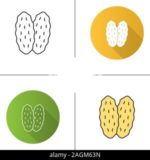 Thymus icône. Organes hématopoïétiques primaires. Modèle plat, linéaire et de couleurs. Illustrations vectorielles Illustration de Vecteur