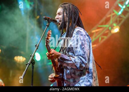 Lugano, Suisse - 10 juin 2016 - Julian Marley jouer à l'Estival Jazz Lugano, Suisse Banque D'Images