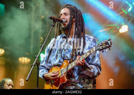 Lugano, Suisse - 10 juin 2016 - Julian Marley jouer à l'Estival Jazz Lugano, Suisse Banque D'Images