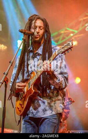 Lugano, Suisse - 10 juin 2016 - Julian Marley jouer à l'Estival Jazz Lugano, Suisse Banque D'Images