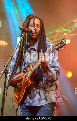 Lugano, Suisse - 10 juin 2016 - Julian Marley jouer à l'Estival Jazz Lugano, Suisse Banque D'Images