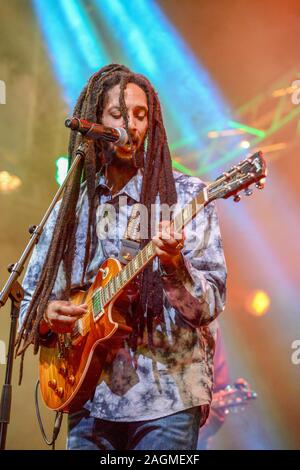 Lugano, Suisse - 10 juin 2016 - Julian Marley jouer à l'Estival Jazz Lugano, Suisse Banque D'Images