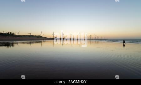 Scènes de coucher de soleil dans le village d'Icarai de Amontada Dans l'État de Ceará, dans le nord-est du Brésil Banque D'Images