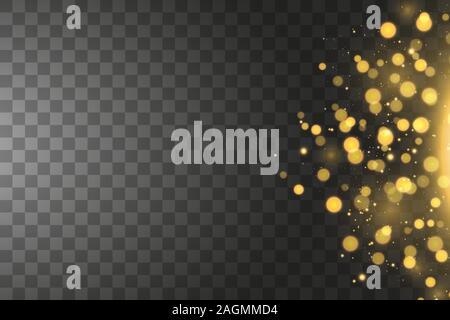 Texture background abstract black et golden Glitter et élégante pour Noël. Les particules de poussière magique mousseux. Concept magique. Abstract background Illustration de Vecteur