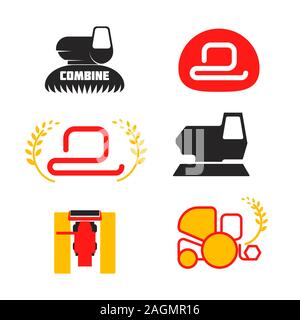 Hacheuse logo isolés, véhicule agricole isolé sur fond blanc, 3D illustration Illustration de Vecteur