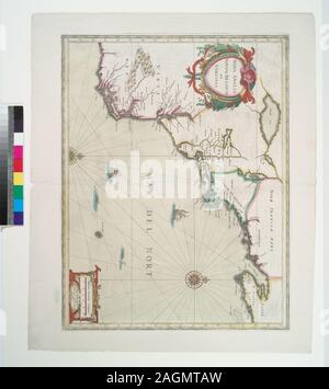 Citation/référence : Addenda Stokes, cartes, avant 1636-Maps-2 de Henry de Hexham traduction en anglais de l'Atlas de Mercator/Hondius, intitulé Atlas ou d'un Geographicke Description des régions, pays et Kingdomes du monde [1636]. Voir aussi 37 Deak, 38, 41, 42 et 67. Citation/référence : Deák 028 ; Nova Anglia Novvm Belgivm et Virginie. Banque D'Images