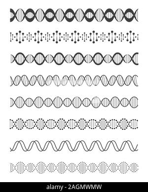 Les images de l'ADN - éléments du vecteur de style de conception en ligne Illustration de Vecteur