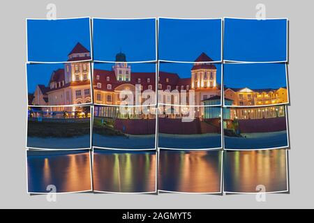 Le Kurhaus Binz a ouvert ses portes en 1890. Aujourd'hui, c'est un hôtel de luxe sur la mer Baltique, l'île de Rügen Binz, Mecklembourg-Poméranie-Occidentale, Allemagne, Europe Banque D'Images