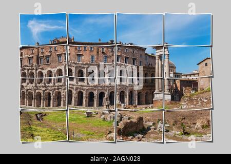 Le théâtre de Marcellus a été officiellement ouvert en 13 av. À côté se trouvent les ruines du temple d'Apollon de Sosianus, Rome, Latium, Italie, Europe Banque D'Images