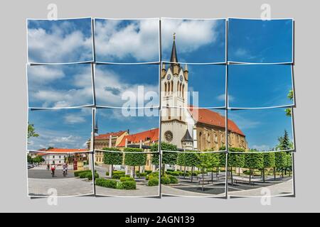 L'église de Notre Dame de la Hongrie est situé sur la place principale, Fo Ter à Keszthely, Zala County, Western Transdanubia, Hongrie, Europe Banque D'Images
