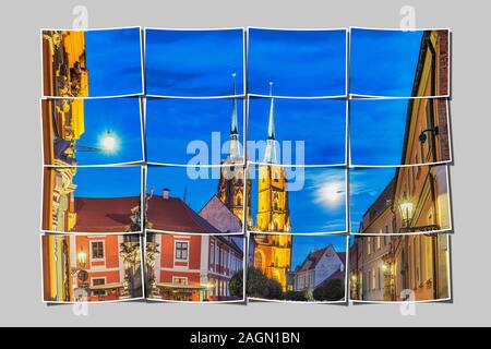 La Cathédrale de Wroclaw est situé sur l'île de la cathédrale (Ostrow Tumski), Wroclaw, en voïvodie de Basse-Silésie, Pologne, Europe Banque D'Images