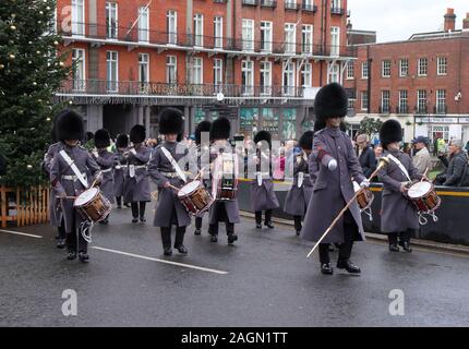 Welsh Guards Band au château de Windsor Banque D'Images