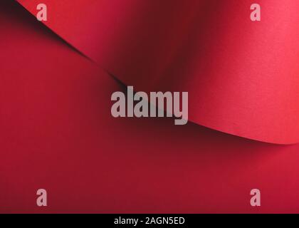 La conception du nouvel an chinois. Résumé rouge forme créative de la géométrie. Valentines Day background. Mise en page minimaliste mise à plat pour le nouvel an lunaire. Banque D'Images