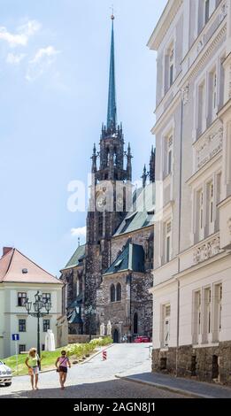 Cathédrale de Saint Pierre et Saint Paul, Brno, République Tchèque, Europe Banque D'Images