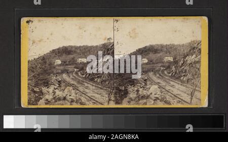 Sur le Ramapao, à l'est de Chat Sauvage comprend également des vues à partir de la série intitulée : Vues de beaux paysages le long de la ligne de l'Erie Railway, et pittoresque sur l'ERIE R.R. Comprend un affichage colorés à la main. Robert Dennis Collection de vues stéréoscopiques. Vues le long de l'Erie Railroad, y compris Lackawaxen et la rivière Delaware, vue sur le Chemung à Elmira, Starucca viaduct et environs, Cascade aux environs du pont y compris chutes Cascade, pont à Hancock, la Ramapo Valley près de Southfield, Ramapo, y compris un four historique chaîne où a été faite pendant la Révolution, la Delaware près de dépôt, Banque D'Images