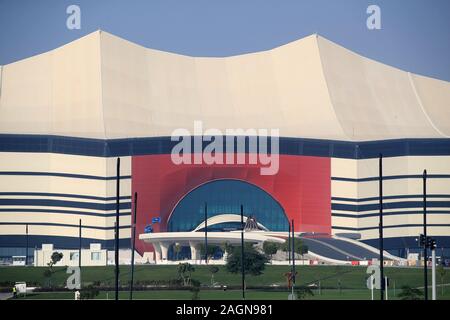 Une vue générale de l'Al Bayt Stadium à Al Khor, Qatar. Banque D'Images