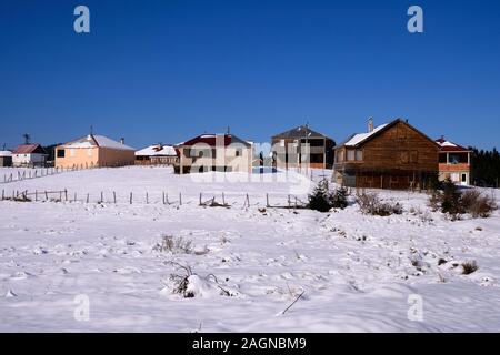 Paysage de neige dans le comté de highland trabzon turquie tonya Banque D'Images