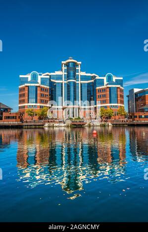 Victoria Building et Érié, Salford Quays, Manchester, Salford,ANGLETERRE,,uk,l'Europe Banque D'Images