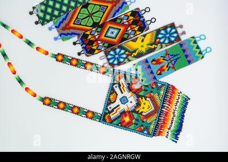 Perles de perles, huichol, art Banque D'Images