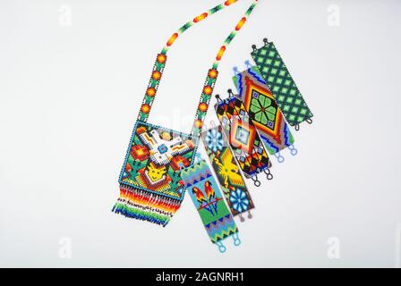 Perles de perles, huichol, art Banque D'Images