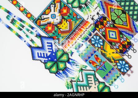 Perles de perles, huichol, art Banque D'Images