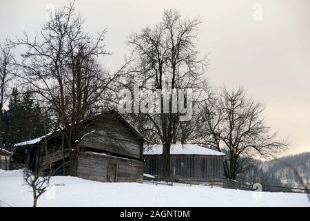 Paysage de neige dans le comté de highland trabzon turquie tonya Banque D'Images