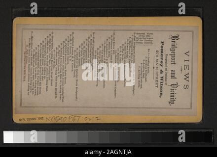 Park Avenue offre une vue par Edward C. Betts, David Wilson et d'autres photographes et éditeurs. Robert Dennis Collection de vues stéréoscopiques. Titre conçu par cataloger. Vues de Bridgeport, Connecticut ; général et comprend une vue sur la rue ; les points de vue des ponts sur une rivière ou inlet ; bateaux dans le port ; les églises ; l'accueil de P.T. Barnum, y compris les motifs, statuaire, et porte cochère ; Washington Square et Côté mer, un monument ; un belvédère à l'extrémité d'une jetée, un hôtel à la plage ; le feu de Bridgeport, montrant la Bell, un doris tiré sur elle et patineurs sur la glace qui l'entoure Banque D'Images