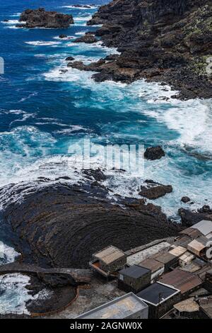 Pozo de las Calcosas village de pêcheurs, El Hierro, îles Canaries, Espagne Banque D'Images