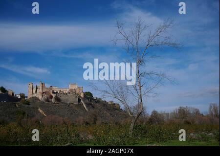 Château-Palais de Escalona du xve siècle et de style mudéjar à Escalona del Alberche, Toledo Espagne Banque D'Images