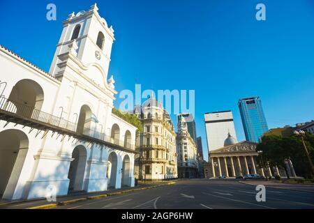 Des bâtiments historiques à proximité de la Plaza de Mayo, Buenos Aires, Argentine Banque D'Images