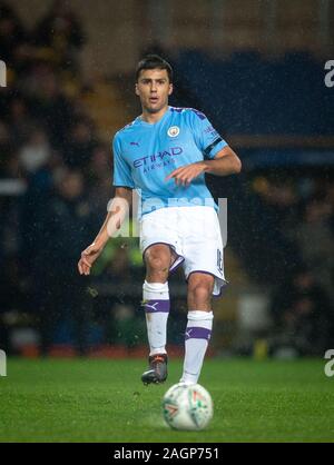 Rodri de Man City pendant le match de la Coupe du buffle QF entre Oxford United et Manchester City à l'Kassam Stadium, Oxford, Angleterre le 18 décembre 2019 Banque D'Images