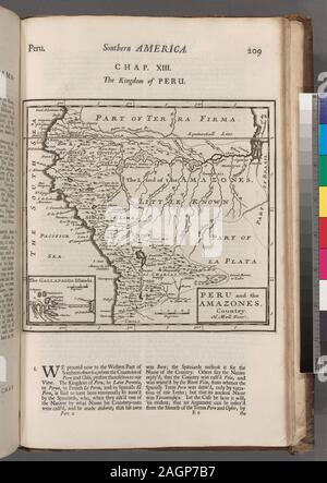 Lawrence H. Collection d'abattage ; 341. National Endowment for the Humanities pour accorder l'accès à des cartes de la région du littoral atlantique. ; le Pérou et les Amazones, pays. (Encart : les Iles Gallapagos.) Banque D'Images
