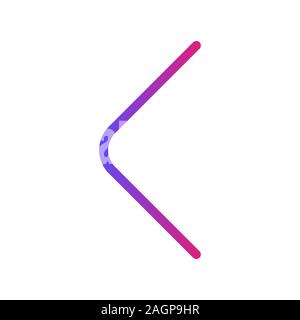 L'icône Flèche gauche avec fond blanc Banque D'Images