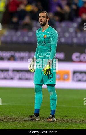 Pau Lopez Sabata (Roma) au cours de l'Italien 'Serie' une correspondance entre Fiorentina 1-4 Roma au stade Artemio Franchi le 20 décembre 2019 à Florence, en Italie. Credit : Maurizio Borsari/AFLO/Alamy Live News Banque D'Images