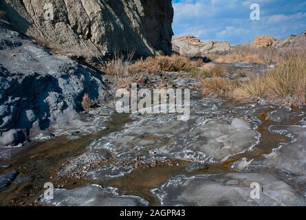 Désert de Tabernas Spot naturel - désert wadi après la pluie, la province d'Almeria, Andalousie, Espagne, Europe. Banque D'Images