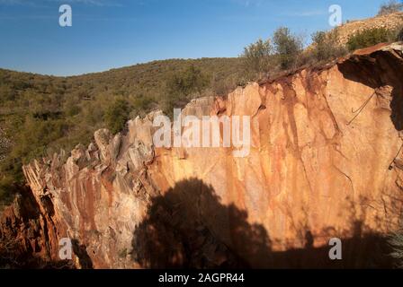 Monument naturel -Mina la Jayona-, Fuente del Arco, province de Badajoz, Estrémadure, Espagne, Europe. Banque D'Images