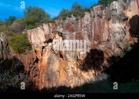 Monument naturel -Mina la Jayona-, Fuente del Arco, province de Badajoz, Estrémadure, Espagne, Europe. Banque D'Images