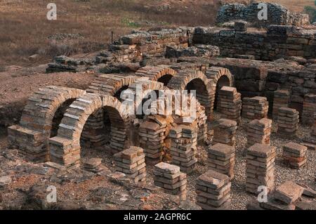 Roman ville ibérique de Castulo, thermes, Linares, province de Jaén, Andalousie, Espagne, Europe. Banque D'Images