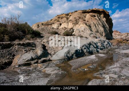 Désert de Tabernas Spot naturel - désert wadi après la pluie, la province d'Almeria, Andalousie, Espagne, Europe. Banque D'Images