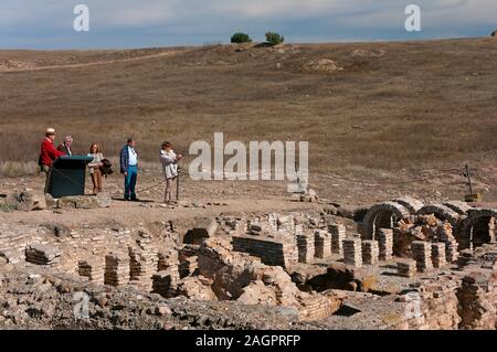 Roman ville ibérique de Castulo, thermes, Linares, province de Jaén, Andalousie, Espagne, Europe. Banque D'Images