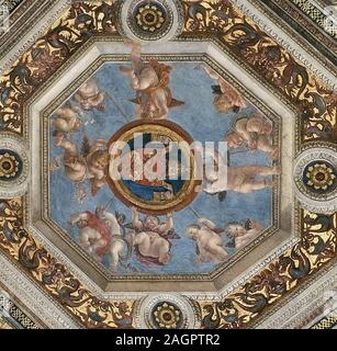 Plafond. (Fresque de Stanza della Segnatura). Musée : collection privée. Auteur : Raphael (Raffaello Sanzio da Urbino). Banque D'Images