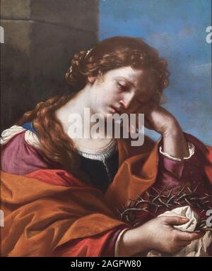 Marie Madeleine avec la Couronne d'épines. Musée : Fondazione Sorgente Groupe. Auteur : Guercino. Banque D'Images