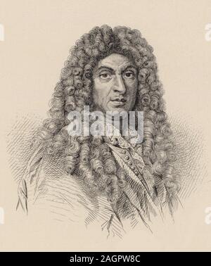 Portrait du compositeur Jean-Baptiste Lully (1632-1687). Musée : collection privée. Auteur : anonyme. Banque D'Images